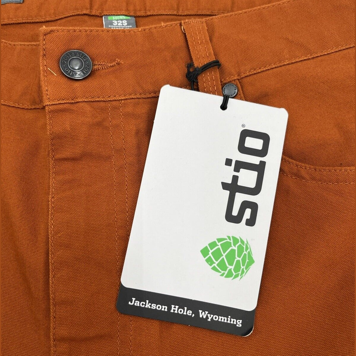 $100 Stio Men’s Organic Rivet Canvas Utility Pants- Saddle- Size 30 Short-New