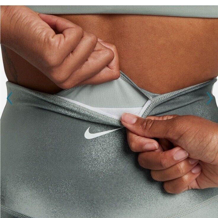 Nike Women's One Dri-FitHigh-Waisted Graphic Leggings-Black/Grey-XLarge-New $65