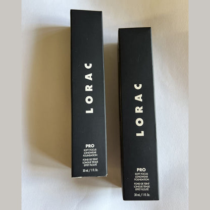 2 Pack- LORAC Cosmetics Pro Soft Focus Longwear Foundation- 25 Deep- 1 Fl. Oz.