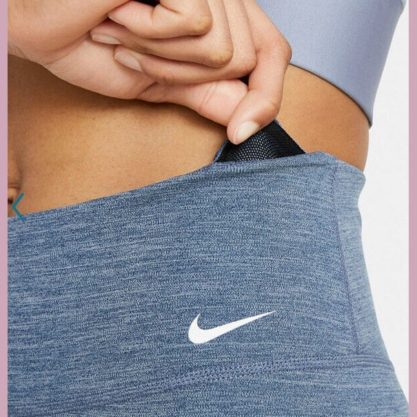 New Nike Womens One Midrise Bike Shorts -Diffused Blue - Size: XSmall MSRP $45