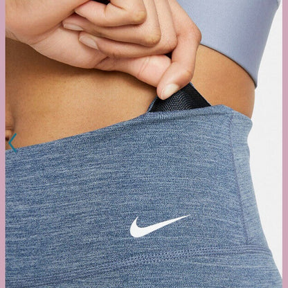 New Nike Womens One Midrise Bike Shorts -Diffused Blue - Size: XSmall MSRP $45