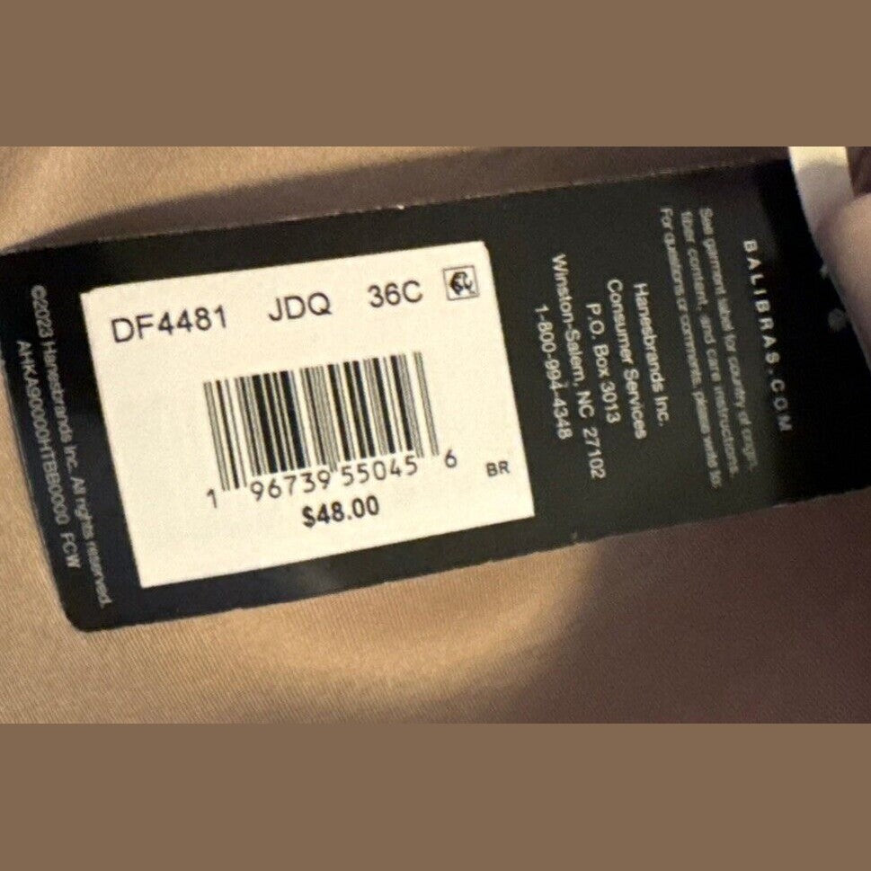 Bali Woman’s UltimateSmoothing Lightweight T-ShirtUnderwire Bra DF4481-Blush-36C