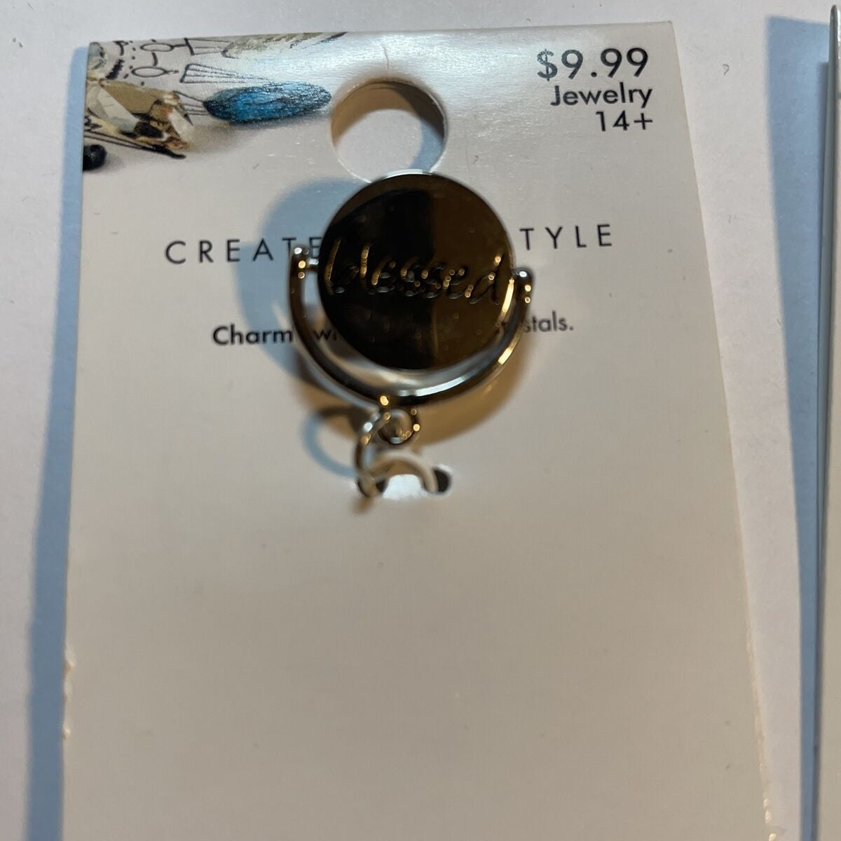 Lot Of 2 Swarovski Crystal -Create Your Own Style Charms - Blessed Flip - Hamssa