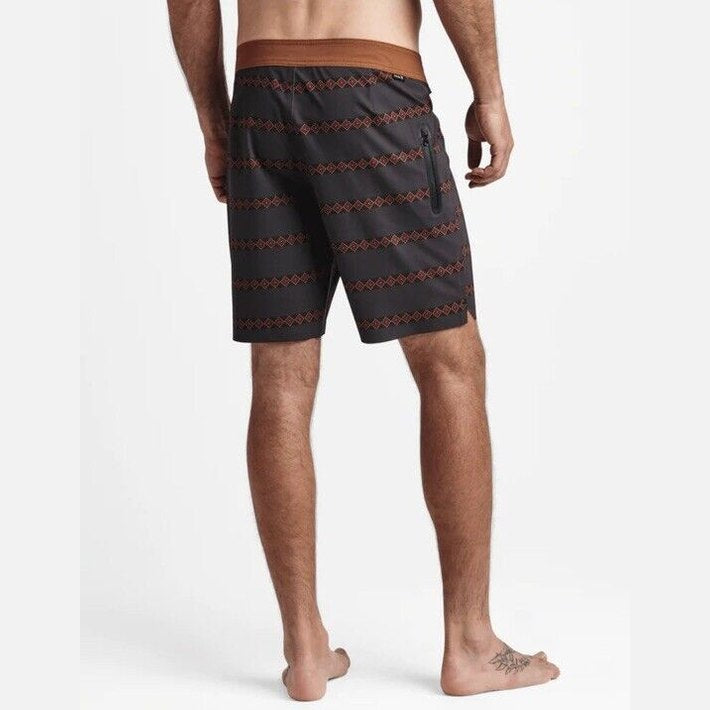 $89 Roark Men’s The Passage Primo Boardshorts Trunks Drawstring-Char Brown-33W