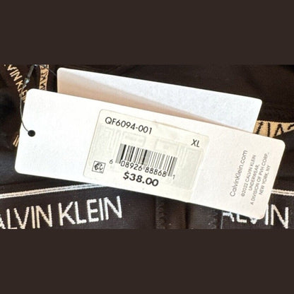 Calvin Klein  Women’s Archive Logo Lightly Lined Bralette QF6094-Black- XLarge