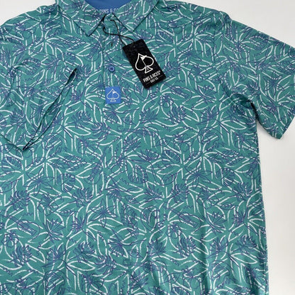 $70 Pins & Aces Men’s PM Magvil Performance Stretch Polo-Munsell-Large -New
