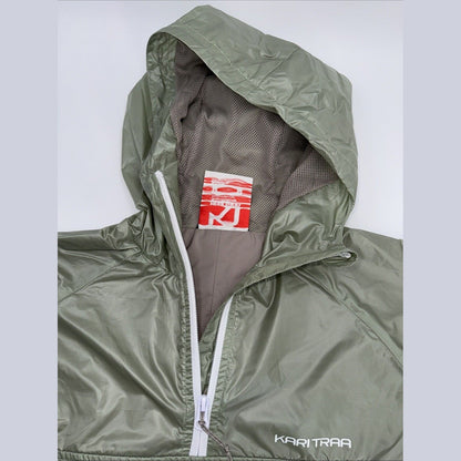 $120 Kari Traa Women’s Pauline Jacket Rain/Run Training-Slate Green- Medium- New