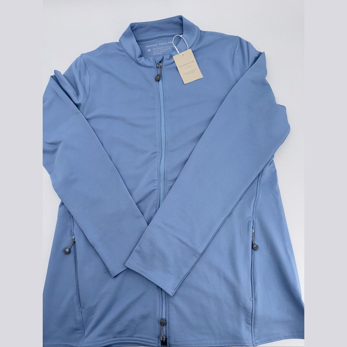 $195 Peter Millar Women’s Katy Full Zip Layer Jacket - Channel Blue- Medium-New