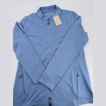 $195 Peter Millar Women’s Katy Full Zip Layer Jacket - Channel Blue- Medium-New