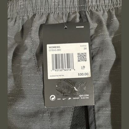 Nike FitDry Heather grey Running/Athletic Shorts w Brief Woman Size 2XLarge NWT