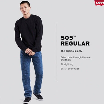 $69 Levi's Men’s 505 Regular Fit Stretch Jeans - Glowing- 32W 30L- New Tags