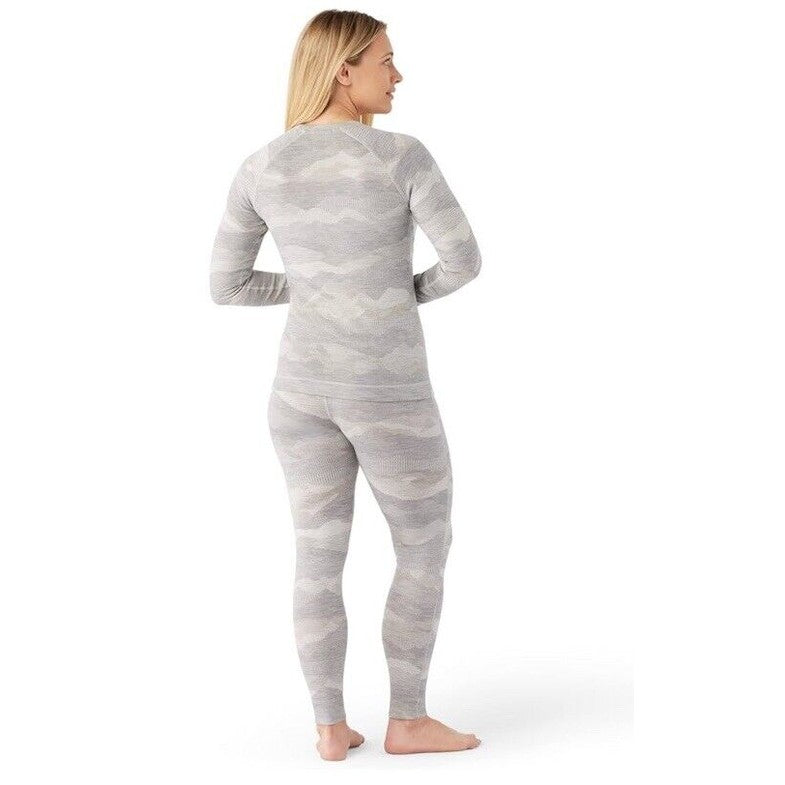 $110 Smartwool Women’s 250 Merino Wool Base Layer Crew Top-Gray Print-XSmall-New