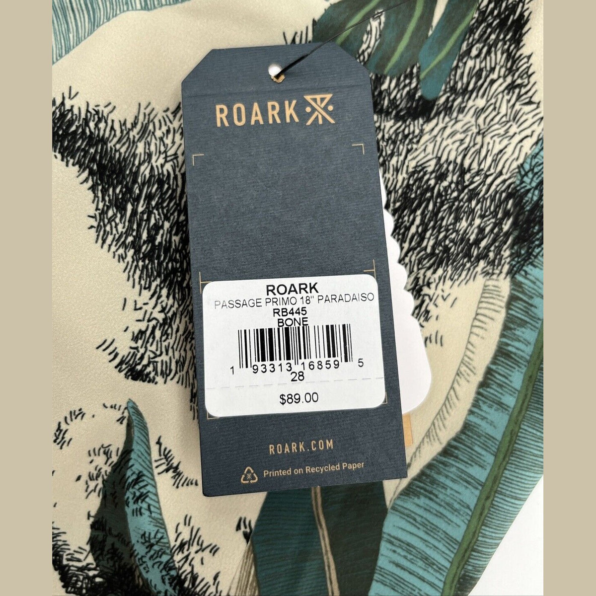 $89 Roark Men’s Passage Primo 18” Boardshorts-Bone-Khaki-Size: 28W-New