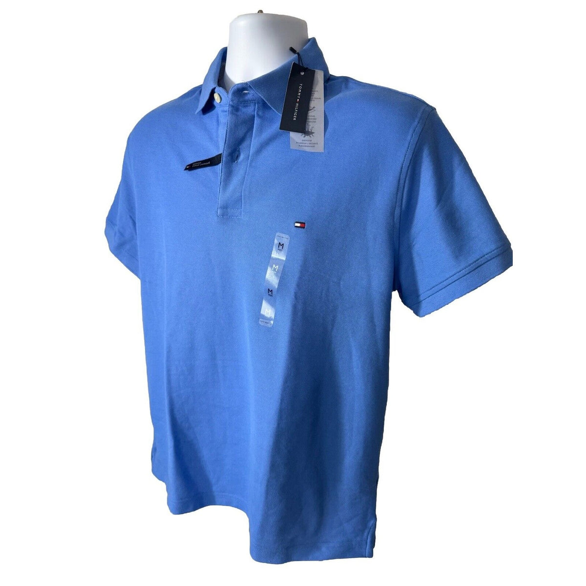 Tommy Hilfiger Men’s Justin Reg Fit Polo Shirt - Sky Blue - Medium - MSRP $64.50