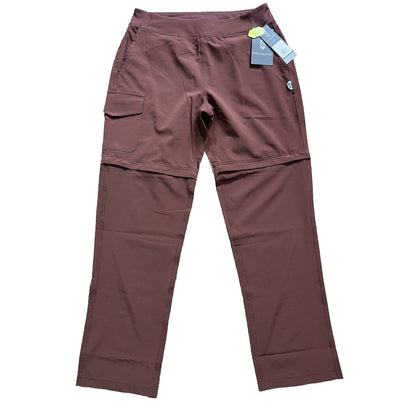 $85 Free Country Women's Get Out There Convertible Pants to Shorts-Cocoa-Medium