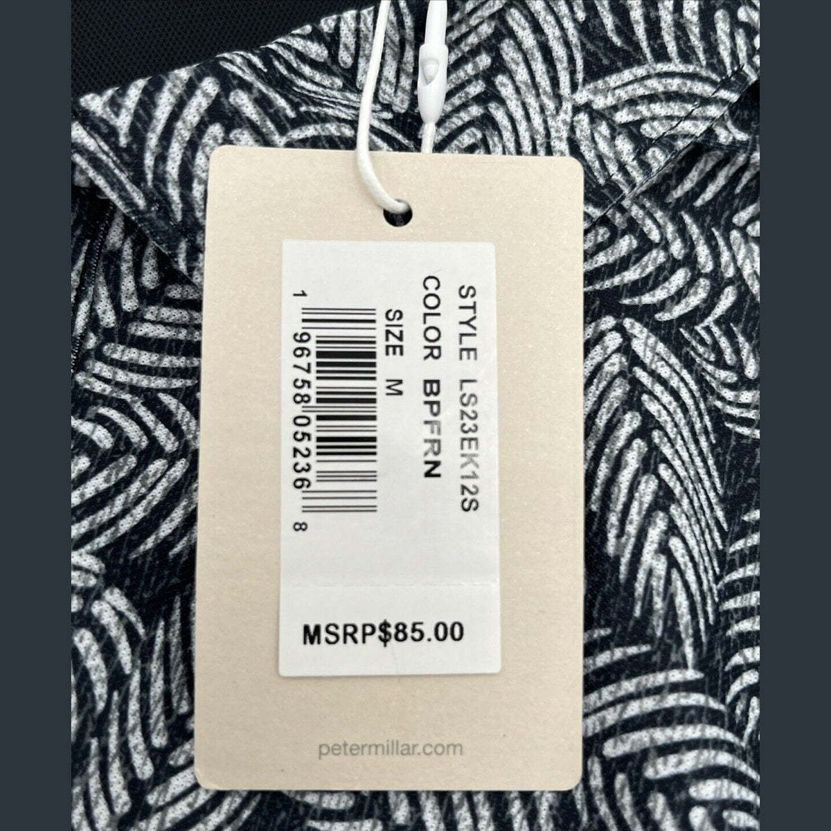 $85 PETER MILLAR Women’s Banded Sleeveless Polo-Black/White-SIZE: Medium-New Tag