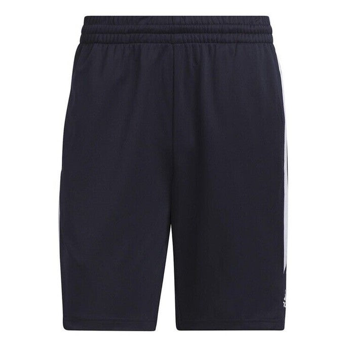 Adidas Men’s Legend 3 Stripes 9” Basketball Shorts IC2455-Blue / White-Small-New