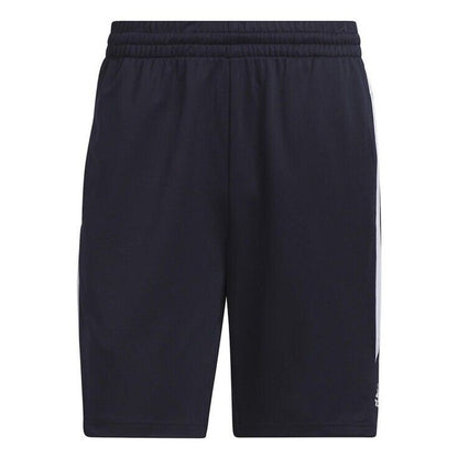 Adidas Men’s Legend 3 Stripes 9” Basketball Shorts IC2455-Blue / White-Small-New