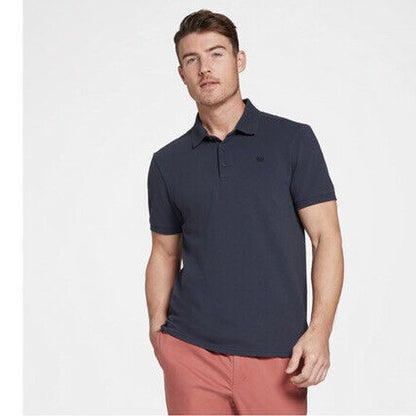 VRST Men's Pique Polo - Darker Ardosia Slate - Small - New Tags Retail $60