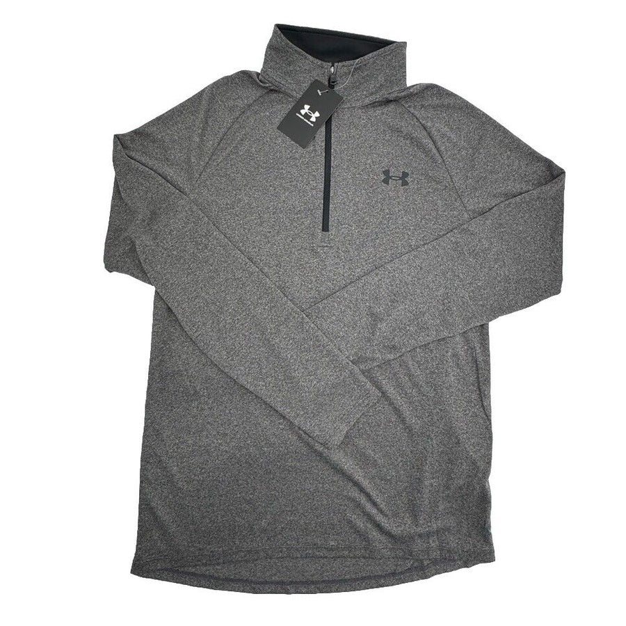 Under Armour Men’s Tech 2.0 Half Zip Long Sleeve Performance Shirt- Grey- Small