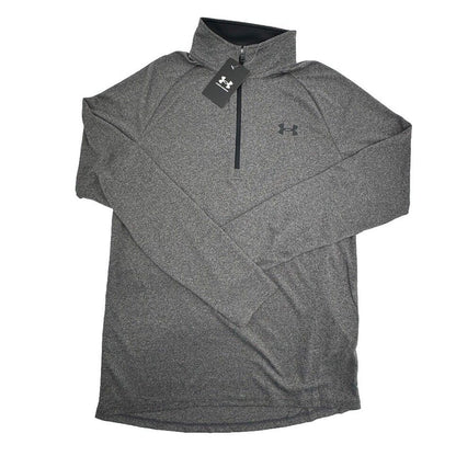 Under Armour Men’s Tech 2.0 Half Zip Long Sleeve Performance Shirt- Grey- Small