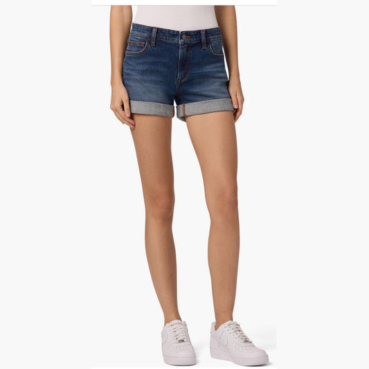 $168 Joe's Women's Roll Cuff Denim Shorts-Desdemona Blue- Size: 28-NEW Tags
