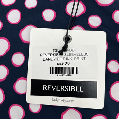 $79 Belyn Key Women’s Dandy Dot Ink Print Reversible Sleeveless -XSmall- New Tag