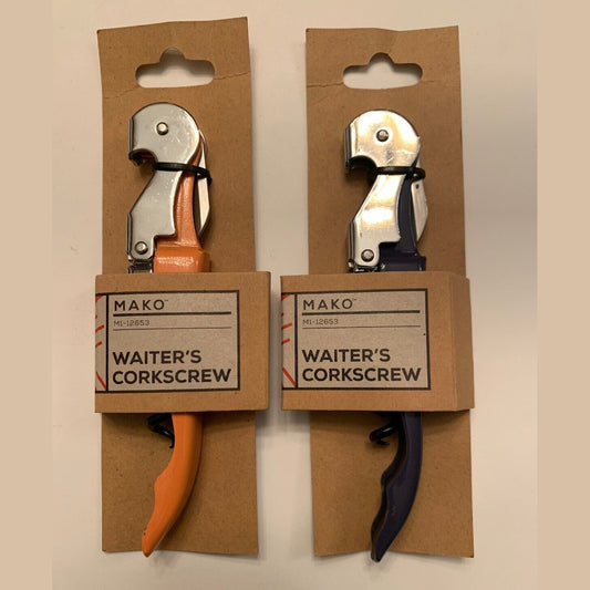 Lot Of 2 Mako Two-Step Waiter's Corkscrew - Colors: Pastel And Purple - NEW