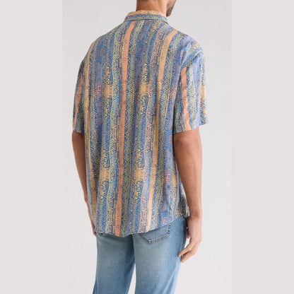 $66 BILLABONG Men's Patrick Short Sleeve Button Shirt- Multi - Large-New