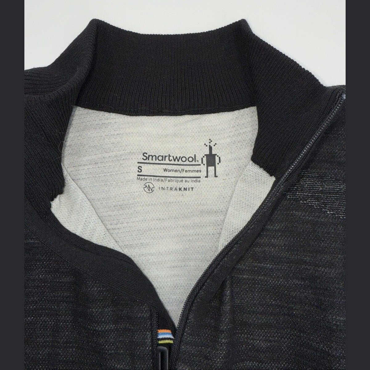 $140 Smartwool Women’s Intraknit Thermal Merino Base Layer 1/4 Zip-Black-Small