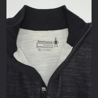 $140 Smartwool Women’s Intraknit Thermal Merino Base Layer 1/4 Zip-Black-Small
