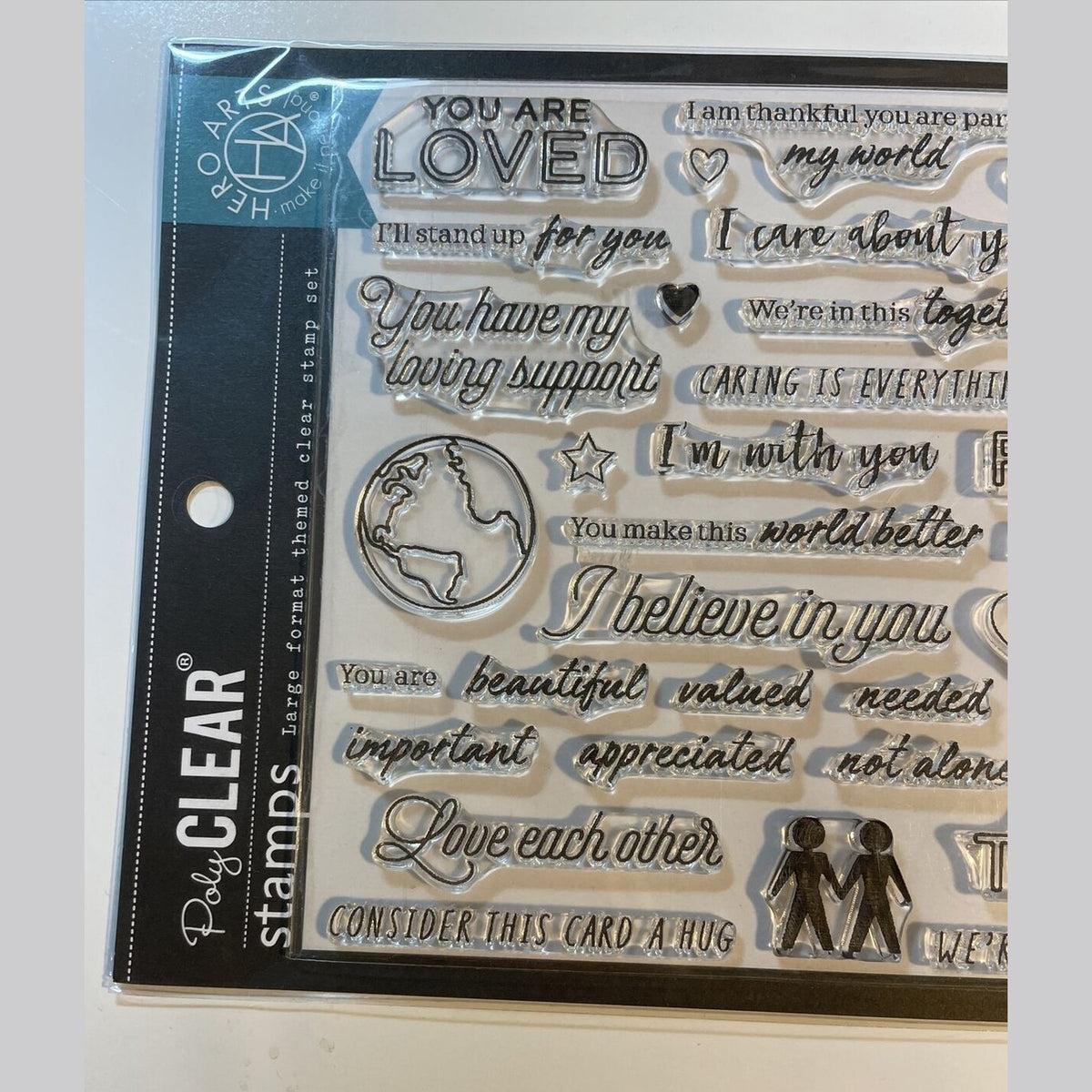 Hero Arts CM171 Poly Clear Stamps 6" x 8" set - Best Price-  You Are Loved