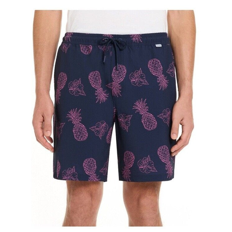 $40 Hurley Men's Salem Performance Pineapple Woven Shorts-Navy-Small-NEW
