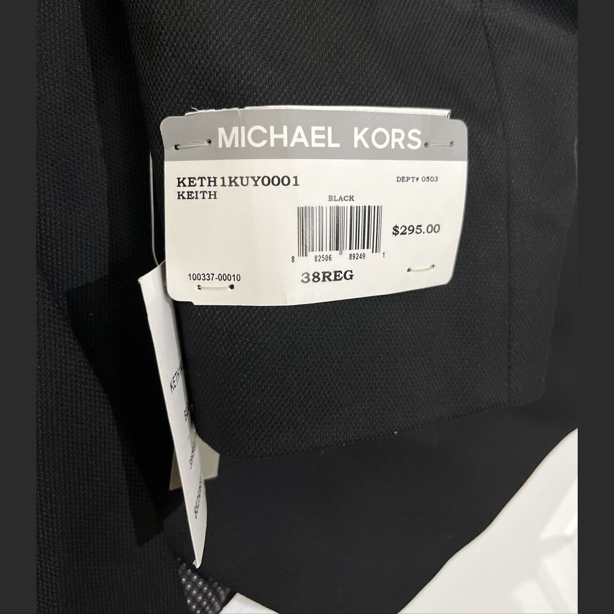 Michael Kors Mens Dress Jacket Keith 1KUY0001 - 38REG - Black- NWT $295