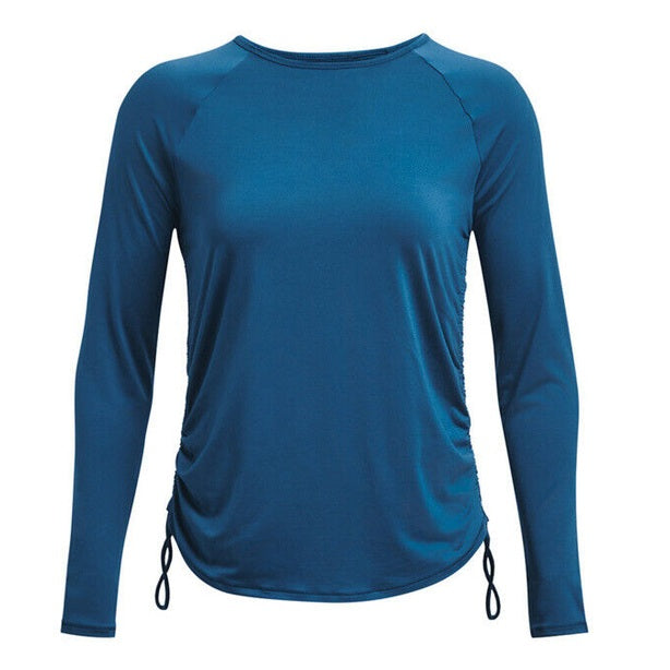 Under Armour Women's Motion Longline Cinch Side Shirt 1379179-Black-Medium-$45