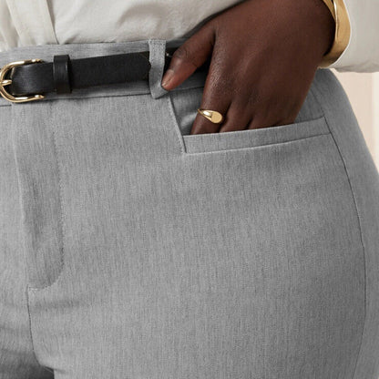 BANANA REPUBLIC Curvy SLOAN Women's Mid Rise Slim Fit Ankle Pants-Gray-Size 14