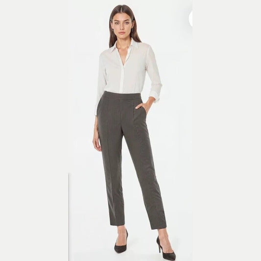 Three Dots Women’s Anne Tapered Pants- Ebony-Medium