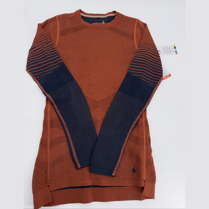 $130 Smartwool Women’s Intraknit Merino Base Layer Crew-Pecan Tan-XSmall-New Tag