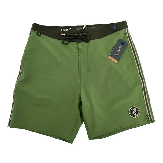 $69 Roark Men’s Chiller 17” Mixtape Boardshorts Trunks-Jungle Green-30W- New Tag