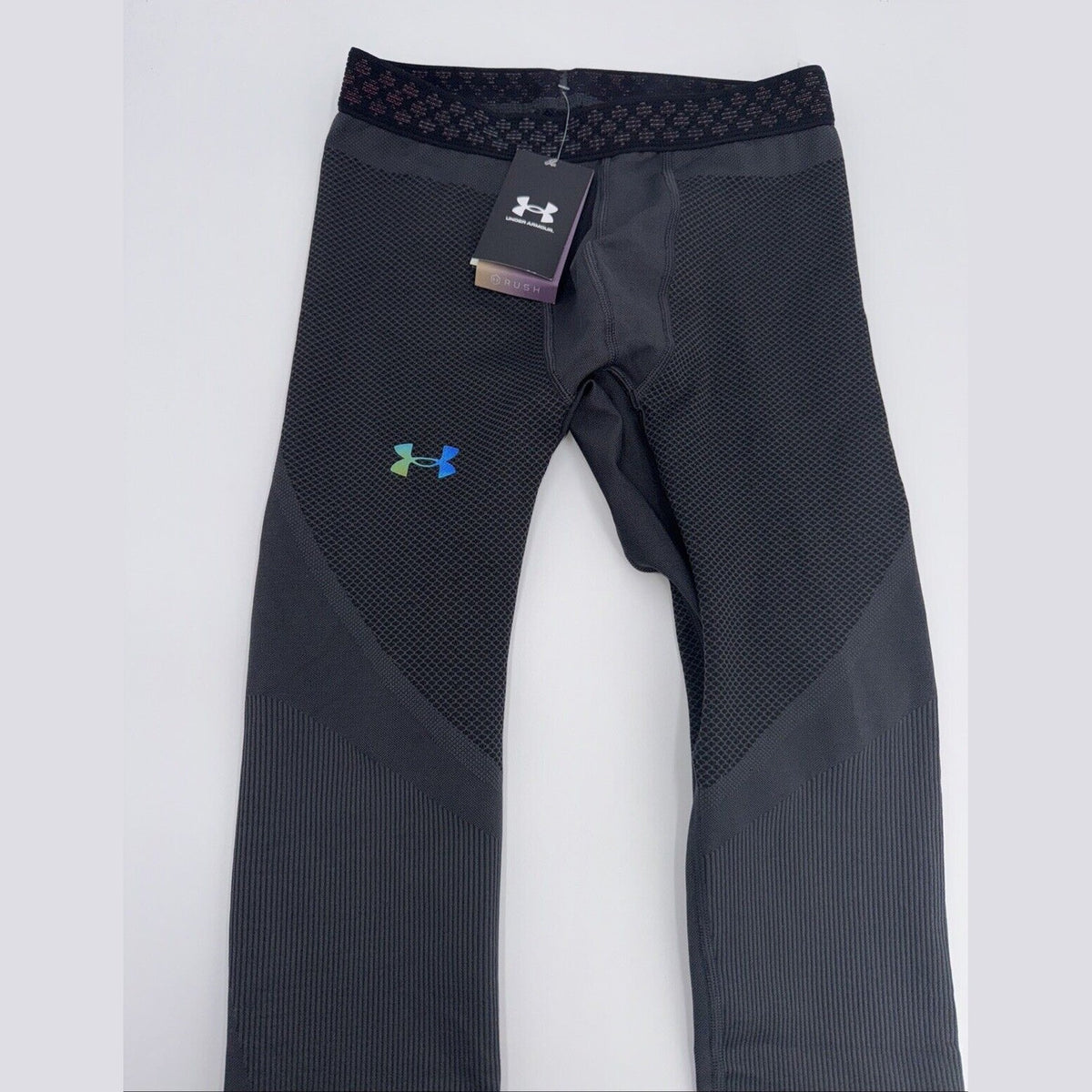 $100 Under Armour Men’s Rush Sl Legging Baselayer Bottoms- Black- Medium-New Tag