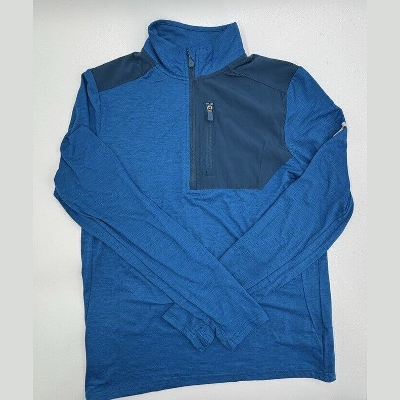Tek Gear Men’s Mixed Media Pullover Shirt - Dark Blue - Small