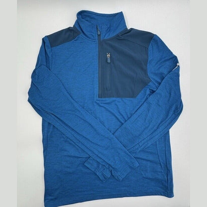 Tek Gear Men’s Mixed Media Pullover Shirt - Dark Blue - Small