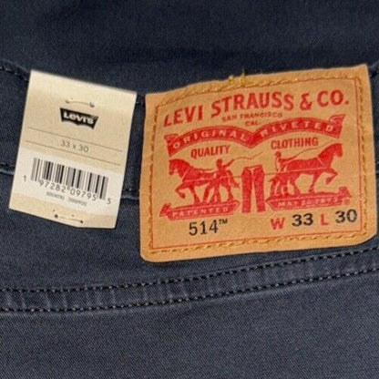 $69 Levi’s Men’s 514 Straight Fit Twill Jeans 33W x 30L- India Ink- New Tags