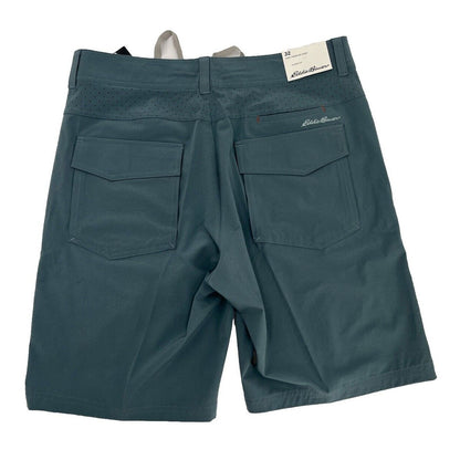 $90 Eddie Bauer Mr Guide Throwline 10" Shorts Lightweight-Graphite-Size: 32W-New