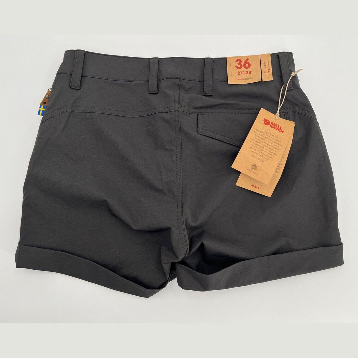 $90 FjallRaven Women’s Abisko Stretchy Trekking Shorts-Dark Grey-30/31” (EU40)