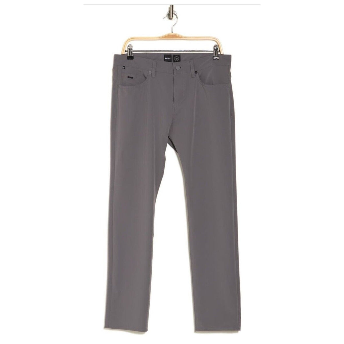 $178 Hugo Boss Delaware Slim Fit 5 Pocket Pants- Dark Grey-Size: 38W 32L-New Tag