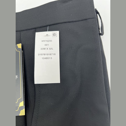 Haggar Men's Joe III Premium Stretch Suit Pants Slim Fit-Black-33W/32L -New $100