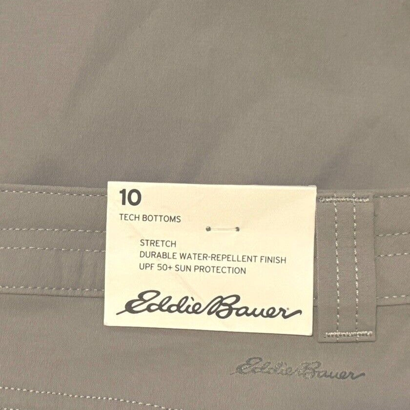 $65 EDDIE BAUER Women’s Tech Capri Pants Stretch- Ash -Size: 10-NEW