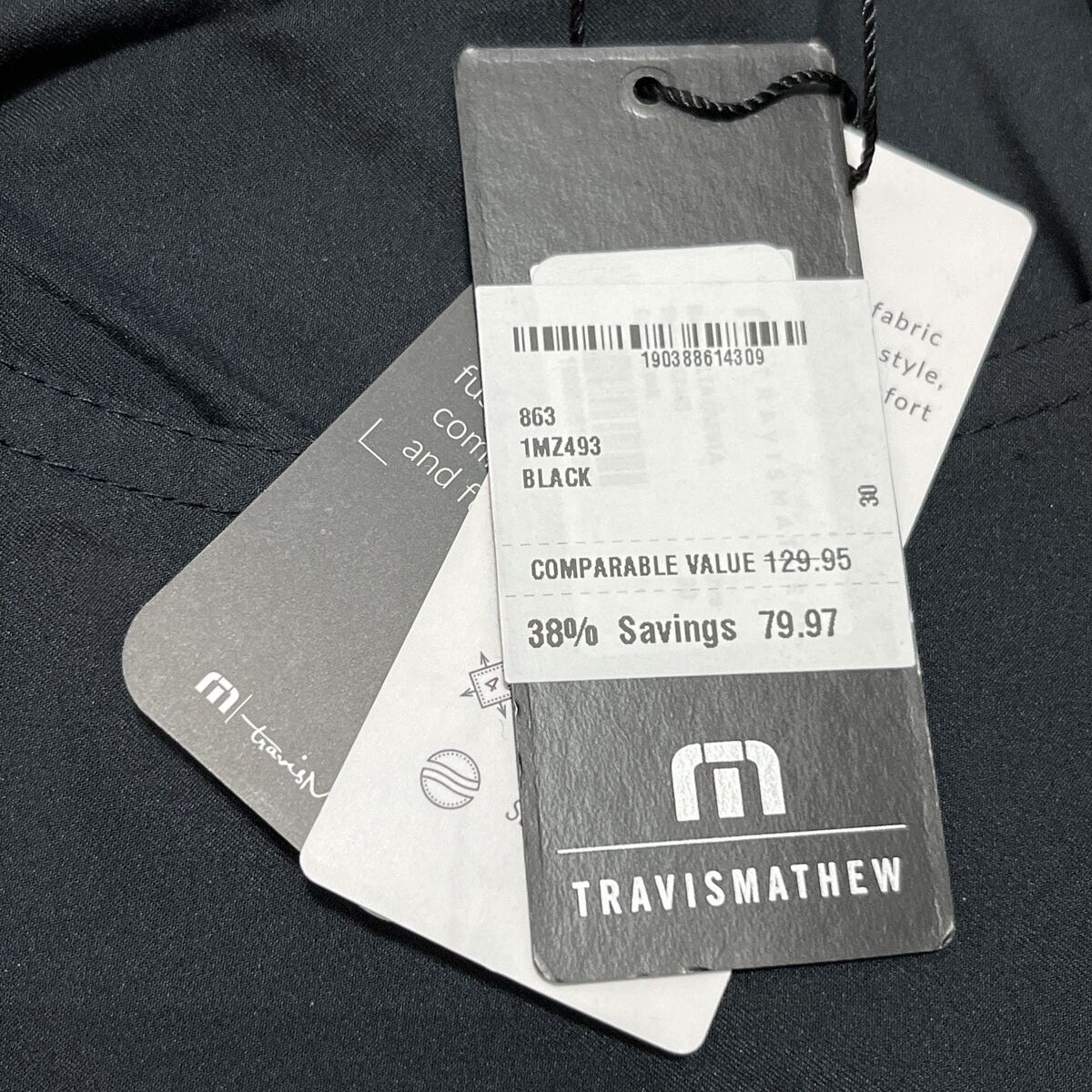 Travis Mathew Alta Cresta Lightweight Pants-Black- Size: 30W-New Tag $128