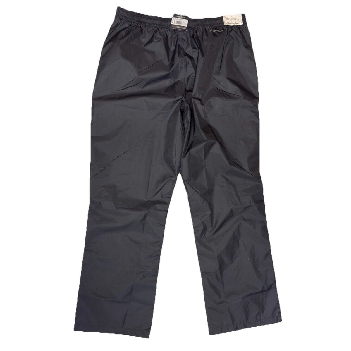 $99 Eddie Bauer Men’s WeatherEdge Packable Waterproof Rain Pants -Black- Large